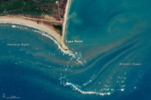 NASA February 2018 image of location of where Shelly Island once existed.