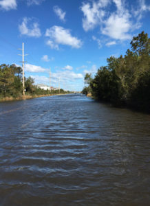 NC 12 in Salvo covered in Pamlico Sound flood waters. Photo Island Free Press