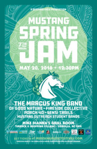 Poster for the 7th Annual Mustang Spring Jam.