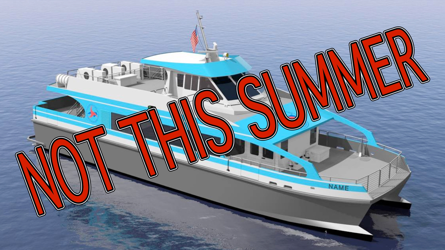 The NCDOT passenger ferry between Hatteras and Ocracoke will be delayed until September.