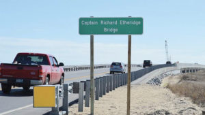 The Captain Ricard Etheridge Bridge on Pea Island, the latest bridge to join the Outer Banks family of bridges.