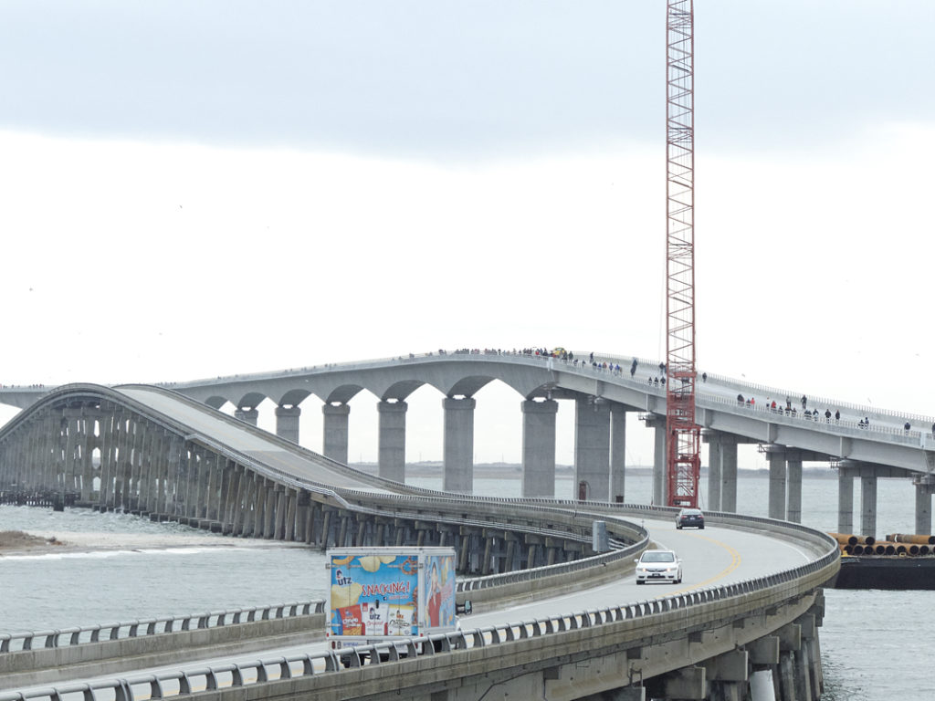 Walking across the soon to open replacement for the Bonner Bridge the scope of the project becomes apparent.