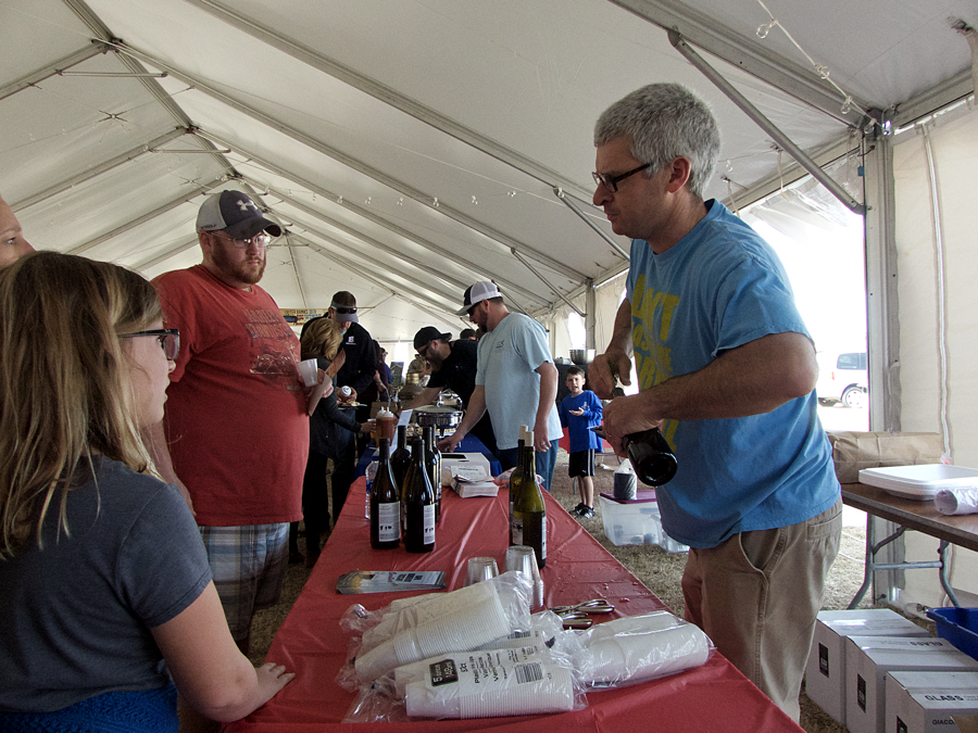 John Wright of Sanctuary Vineyard pulls a cork at the 2019 Taste of the Beach Grand Tasting. For the first time in 11 years the event has been cancelled.